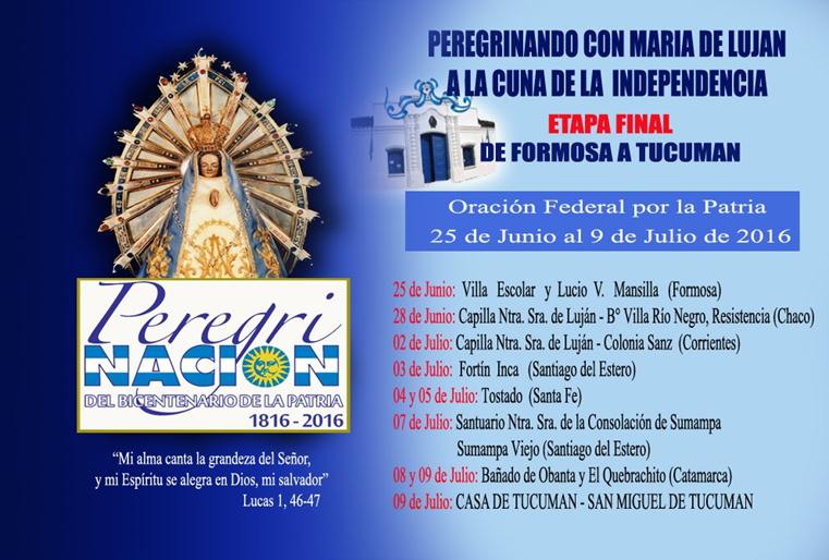 DETALLE DE LA ÚLTIMA ETAPA DE LA PeregriNACIÓN DEL BICENTENARIO DE LA PATRIA CON LA VIRGEN DE LUJÁN