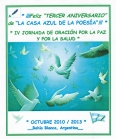 "TERCER ANIVERSARIO" DE "LA CASA AZUL DE LA POESIA".